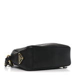 Glace Calfskin Embossed Logo Crossbody Black