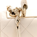 Lambskin Quilted Small Trendy CC Dual Handle Flap Bag White