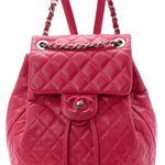 Calfskin Quilted Small Urban Spirit Backpack Dark Pink