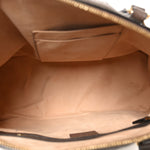 GG Supreme Monogram Web Medium Ophidia Top Handle Dome Bag Brown