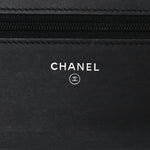 Patent Calfskin Quilted Boy Wallet On Chain WOC Black