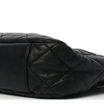 Lambskin Quilted Large CC Funky Town Hobo Black
