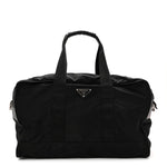 Tessuto Nylon Saffiano Viaggio Duffle Black