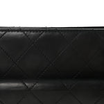 Lambskin Quilted CC Front Pocket Shopping Tote Black