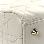 Lambskin Cannage Medium Lady Dior Grey