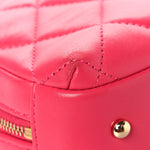 Lambskin Quilted Small Trendy CC Bowling Bag Pink