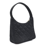 Tessuto Nylon Stitched Shoulder Bag Black