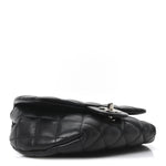 Calfskin Quilted CC Uniform Flap Belt Bag Black