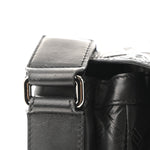 Calfskin Embossed Medusa Messenger Bag Black