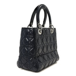 Lambskin Cannage Medium Lady Dior Navy Blue