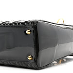 Patent Cannage Large Lady Dior Black