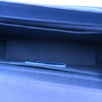 Caviar Quilted Small Business Affinity Flap Dark Blue