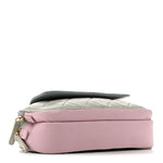 Goatskin Quilted Waist Bag Green Blue Pink