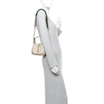 GG Supreme Monogram Textured Dollar Calfskin Mini Jackie 1961 Hobo Beige Mystic White Oatmeal