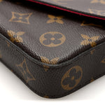 Monogram Pochette Felicie Chain Wallet Fuchsia