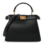 Shiny Nappa Petite Peekaboo I SEE U Satchel Black