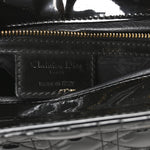 Patent Cannage Large Lady Dior Black