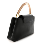 Taurillon Capucines MM Black Beige Red