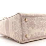 Canvas Toile De Jouy Reverse Embroidered Medium Lady D-Lite Rose