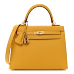 Epsom Kelly Sellier 25 Jaune Ambre