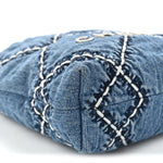 Denim Stitched Quilted Mini Chanel 22 Blue