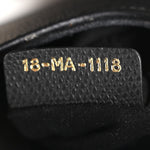 Grained Calfskin Mini Saddle Bag Black