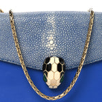 Galuchat Calfskin Serpenti Forever Crossbody Bag Blue