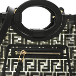TPU FF Vitello Century Plexiglass Small Runaway Shopper Tote Black