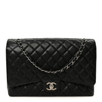 Caviar Quilted Maxi Double Flap Black