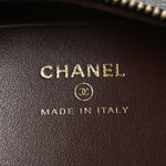 Caviar Quilted Barrel Clutch With Chain Black