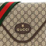 GG Supreme Monogram Web Medium Neo Vintage Flap Messenger Bag Beige New Acero