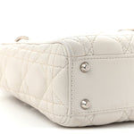 Lambskin Cannage Mini Lady Dior White