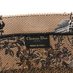 Canvas Embroidered Jardin D'Hiver Medium Book Tote Beige Multicolor