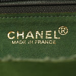 Suede Shearling Flap Clutch Green