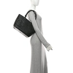 Calfskin Quilted Large Cambon Tote Black