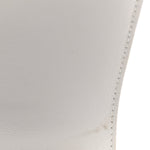Calfskin Crocodile Embossed Small Hourglass Top Handle Bag White