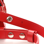 Patent Calfskin Monogram Lace Dauphine Mini Red