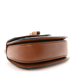 New Canvas Charisma Calfskin Crystal GG Monogram Small Bamboo 1947 Top Handle Bag Camel Ebony