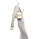 Textured Calfskin Crystal Small Dionysus Shoulder Bag Mystic White