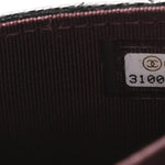 Caviar Quilted Flap Card Holder On Chain Black