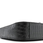 Calfskin Crocodile Embossed Le 5 A 7 Hobo Black