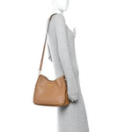 Vitello Daino Hobo Messenger Bag Caramel