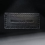 Grain De Poudre Matelasse Chevron Monogram Monochrome Envelope Clutch Black