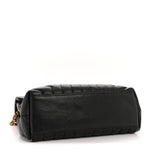 Grain de Poudre Calfskin Y Quilted Monogram Medium Loulou Chain Satchel Black