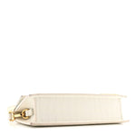 Calfskin Crocodile Embossed Le Chiquito Long White