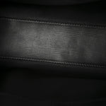 Polished Saddle Calfskin Small Alexia Bag Black