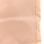 Nappa Calfskin Quilted Touch B Puffy Clutch Light Beige