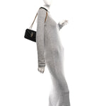 Lambskin Chevron Quilted Mini LouLou Black