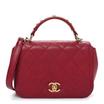 Caviar Mini Carry Around Flap Bag Red