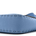 Cuoio Roma Sellerissima Nappa Sintetica Tape Stitch Baguette Placca Placca Argento Blue